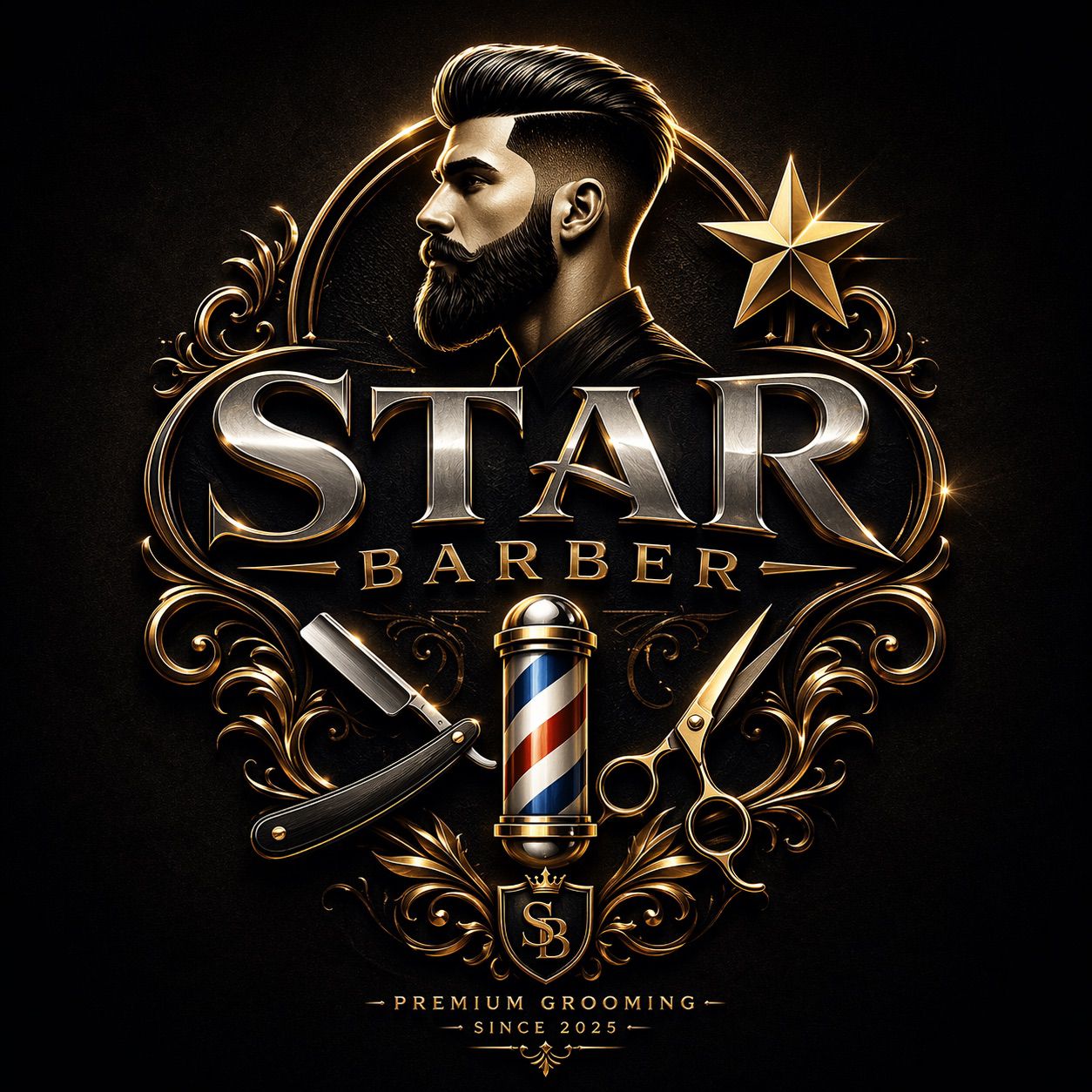 Star Barber Shop Logo